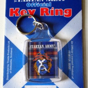 tartan army face key ring