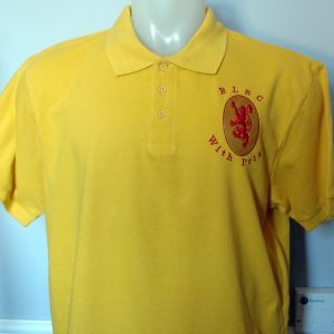yellow rlsc with pride badge
