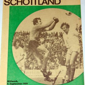 ddr germany v scotland 1977 programme